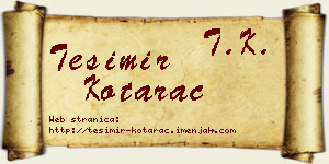 Tešimir Kotarac vizit kartica